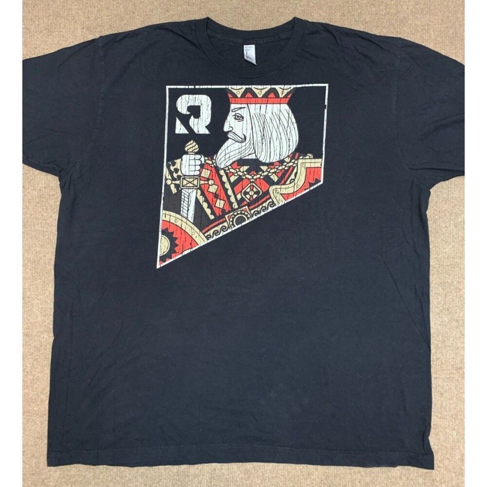 American Apparel Shirt Mens 3XL King-X Spades Poker Raiser Gaming Short Sleeve